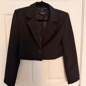 Forever 21 Black Cropped Blazer